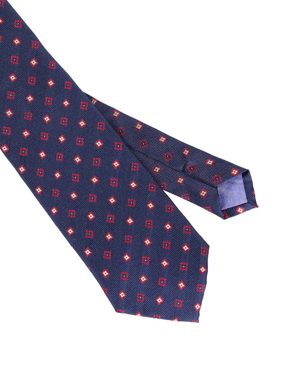 Corbata regular de seda estampado floral para hombre 3