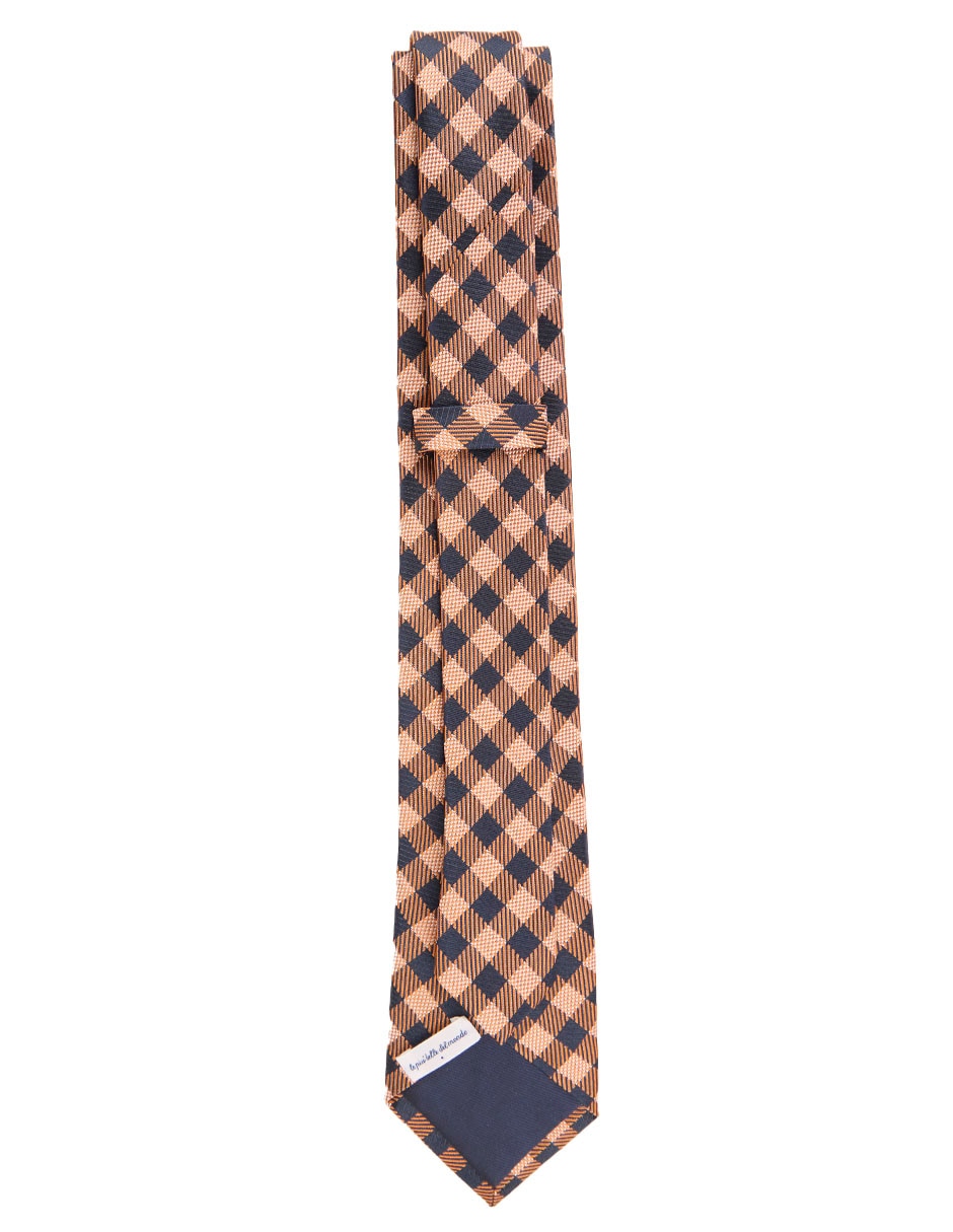 CORBATA SCAPPINO A RAYAS SEDA, NARANJA