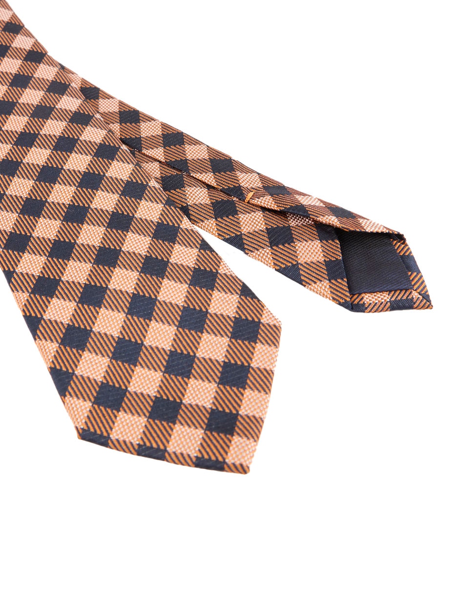 CORBATA SCAPPINO A RAYAS SEDA, NARANJA