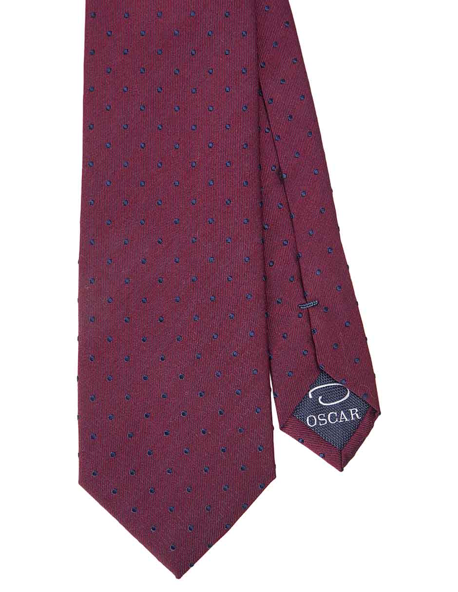Corbata regular estampado lunares para hombre