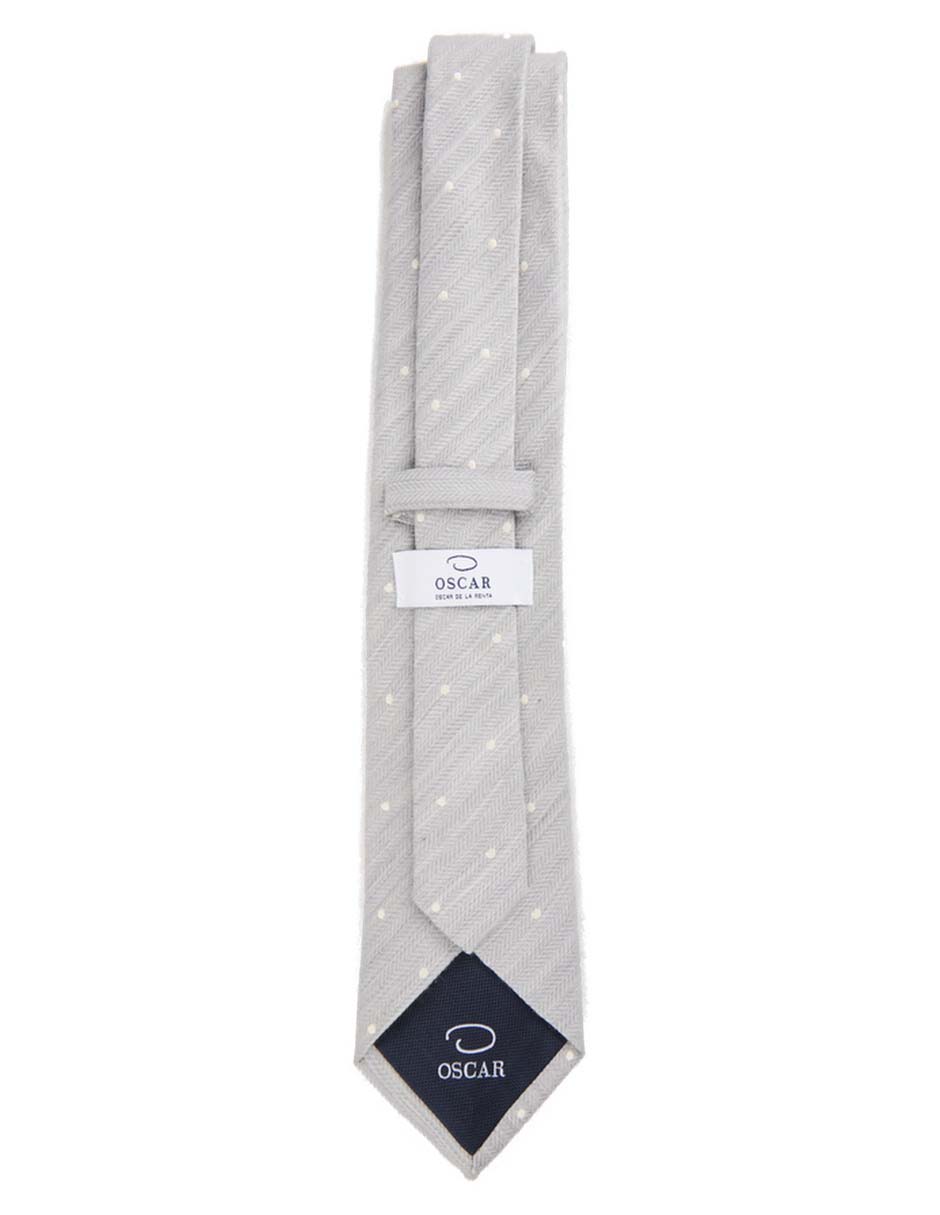 Corbata regular de seda estampado lunares para hombre 2