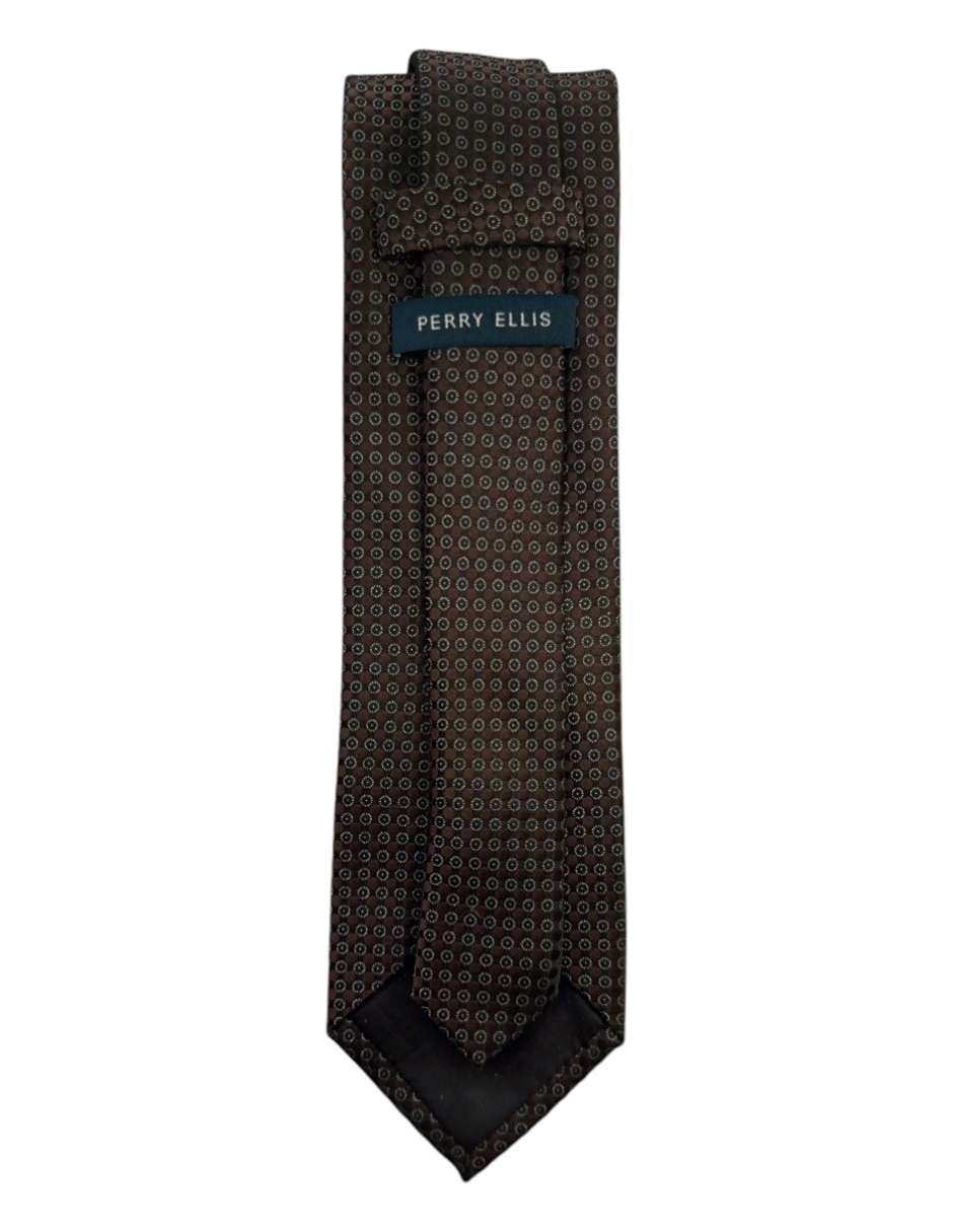 Corbata regular de seda estampado floral para hombre 2