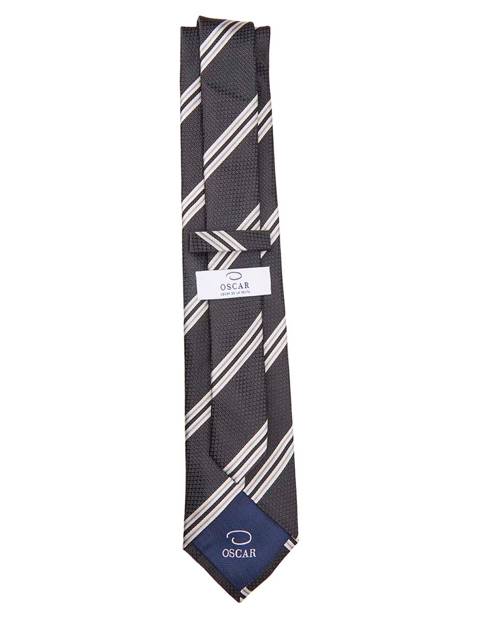 Corbata regular estampado a rayas para hombre 2