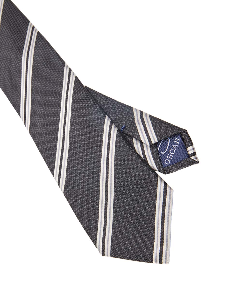 Corbata regular estampado a rayas para hombre 3
