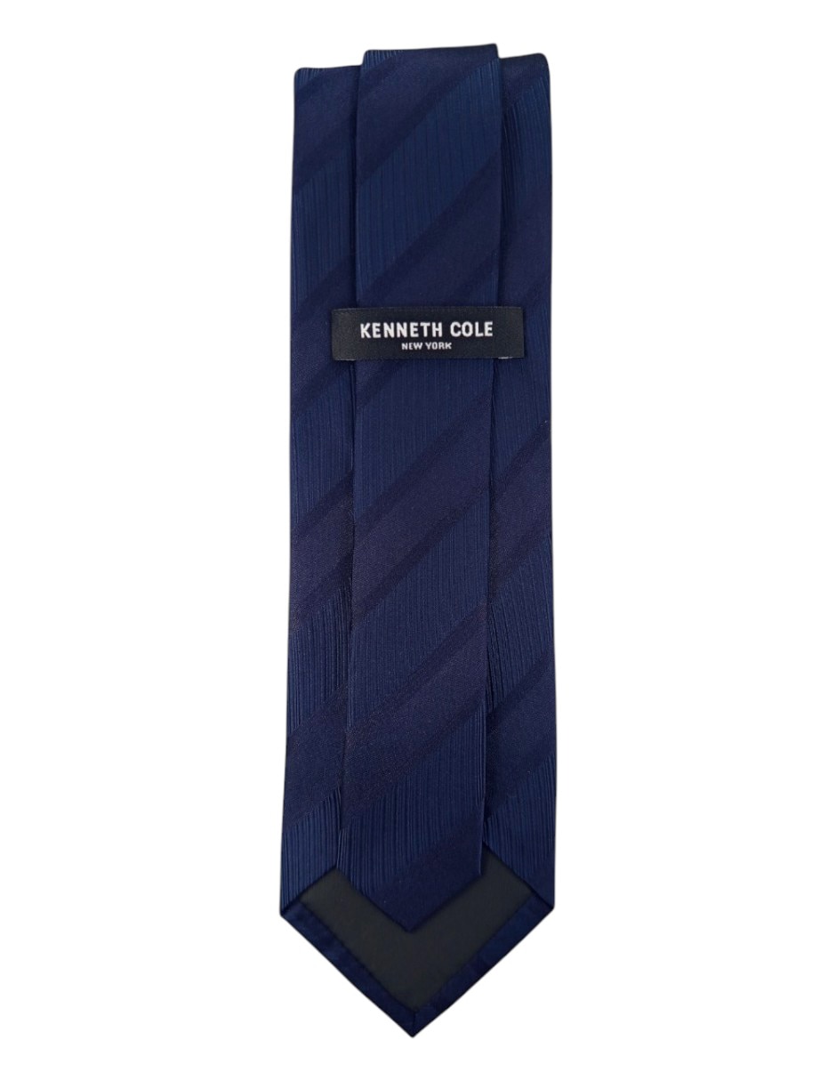 Corbata regular de seda estampado a rayas para hombre 2