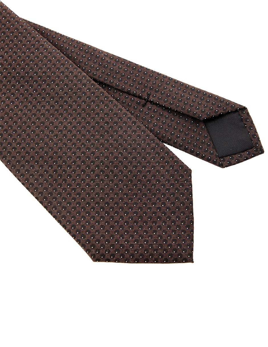Corbata regular estampado microprint para hombre 3