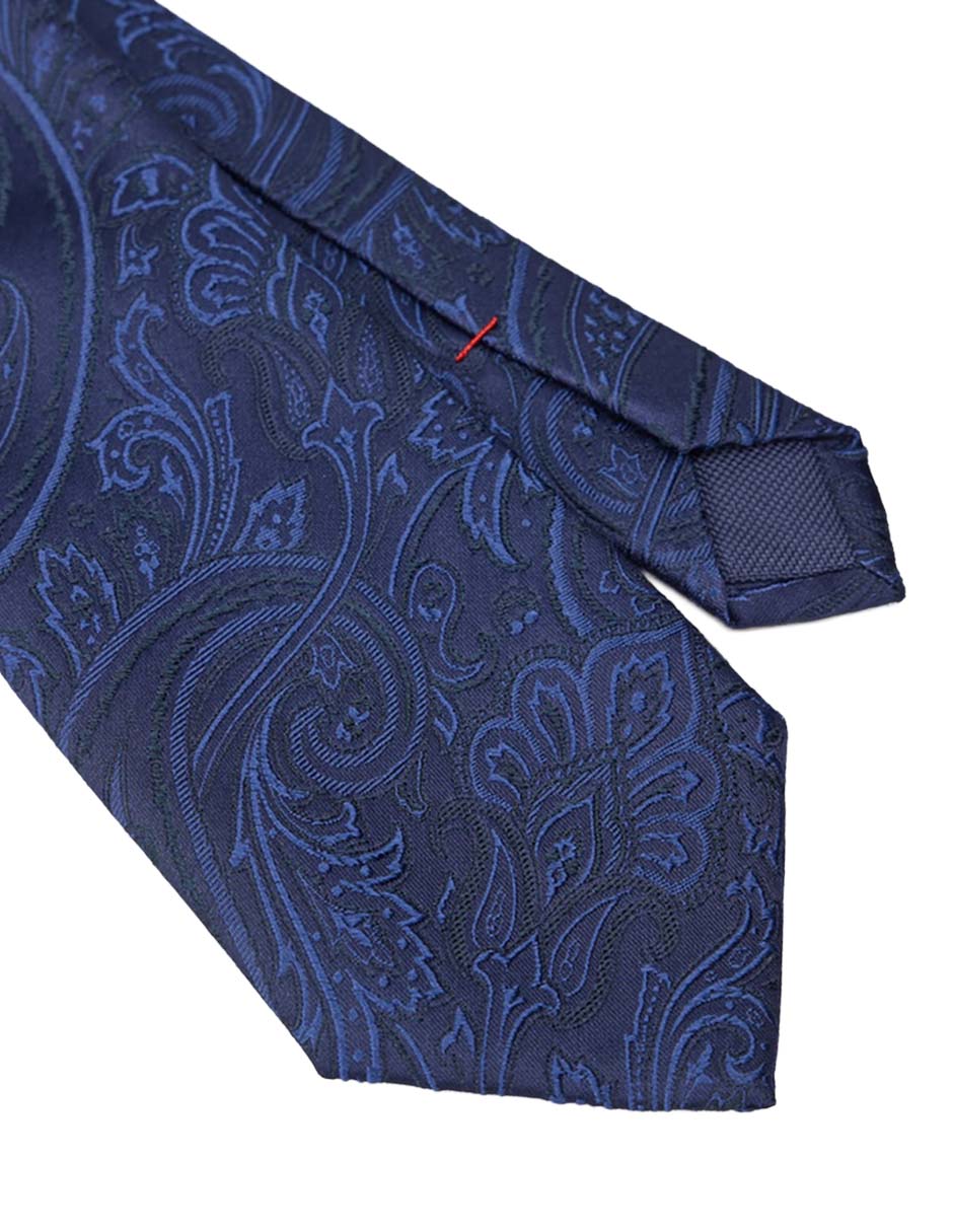Corbata regular de seda estampado paisley para hombre 3
