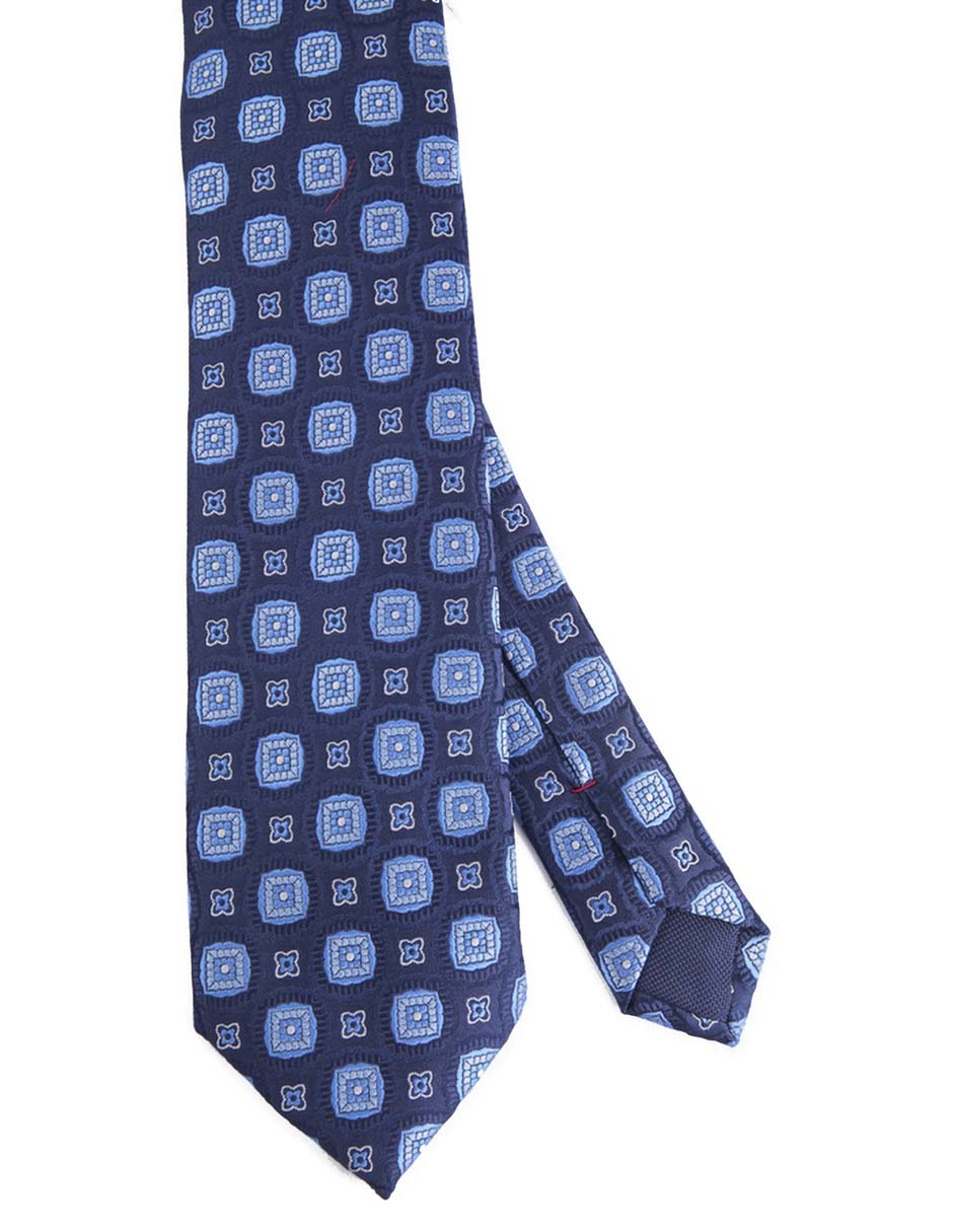 Corbata regular de seda estampado a cuadros para hombre
