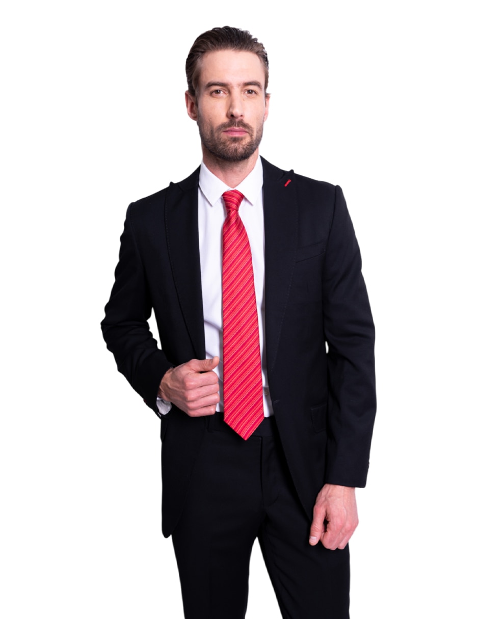 Corbata regular de seda estampado gráfico para hombre 2