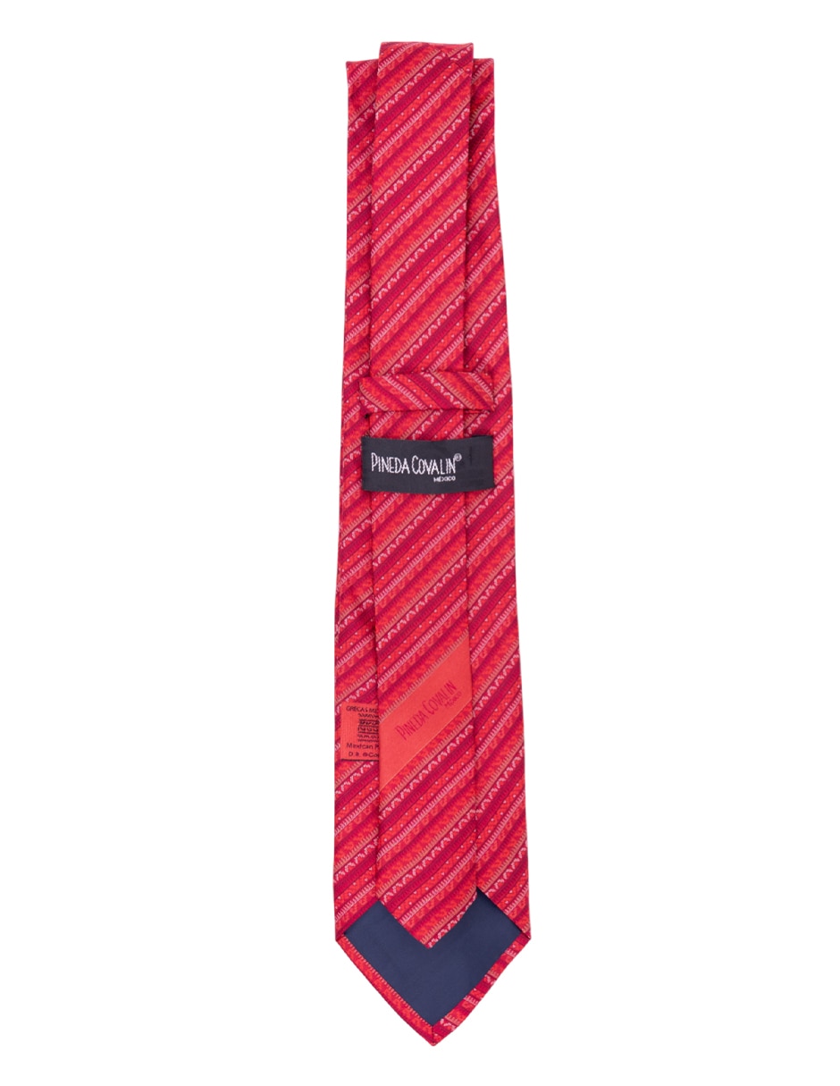 Corbata regular de seda estampado gráfico para hombre 4