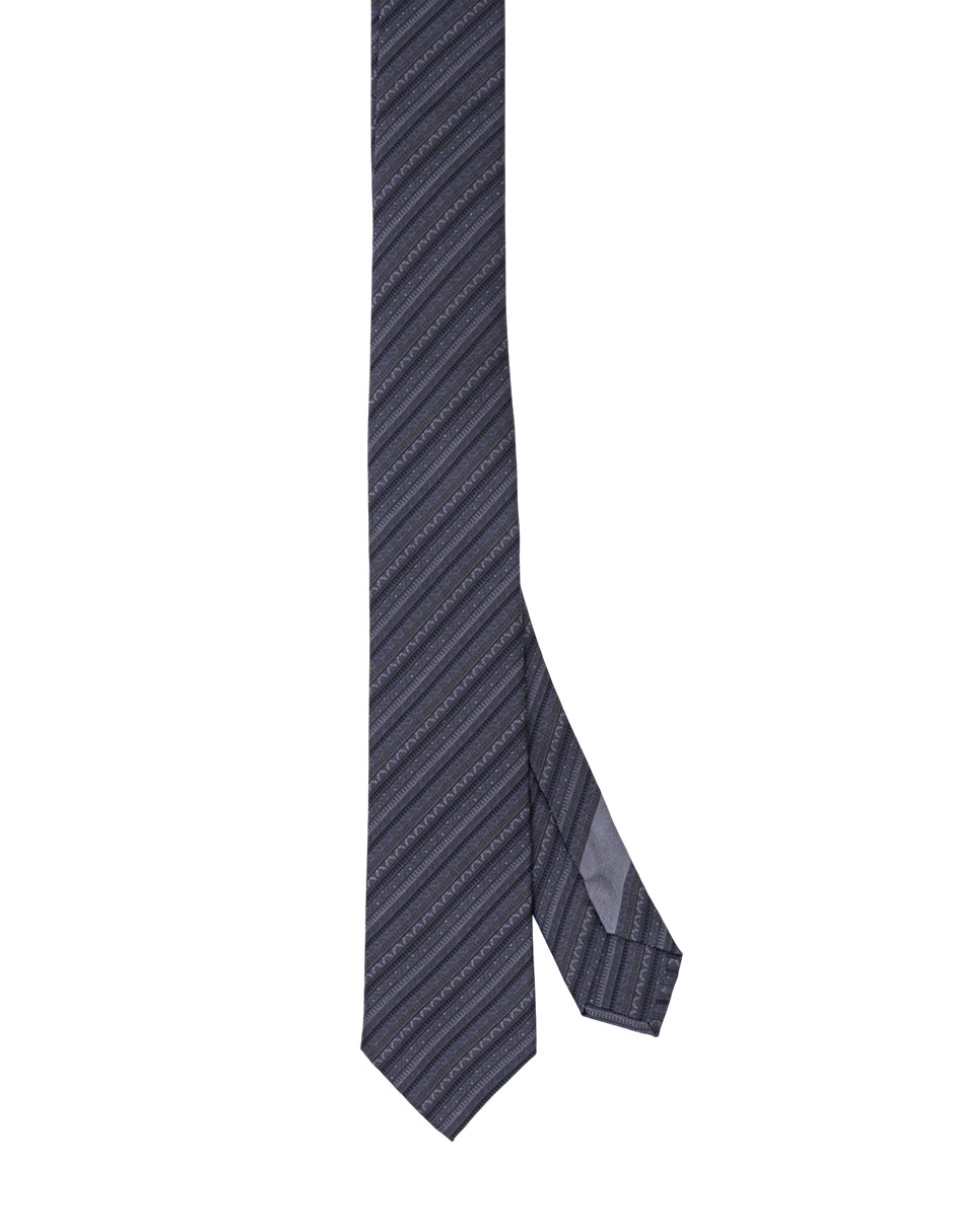 Corbata slim de seda estampada para hombre Corbata slim de seda estampada para hombre