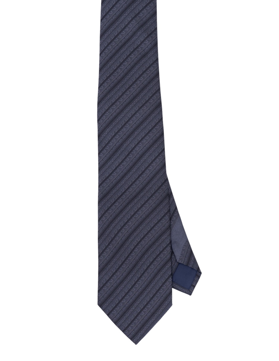 Corbata regular de seda estampado gráfico para hombre
