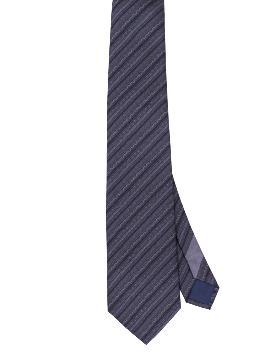 Corbata regular de seda estampado gráfico para hombre