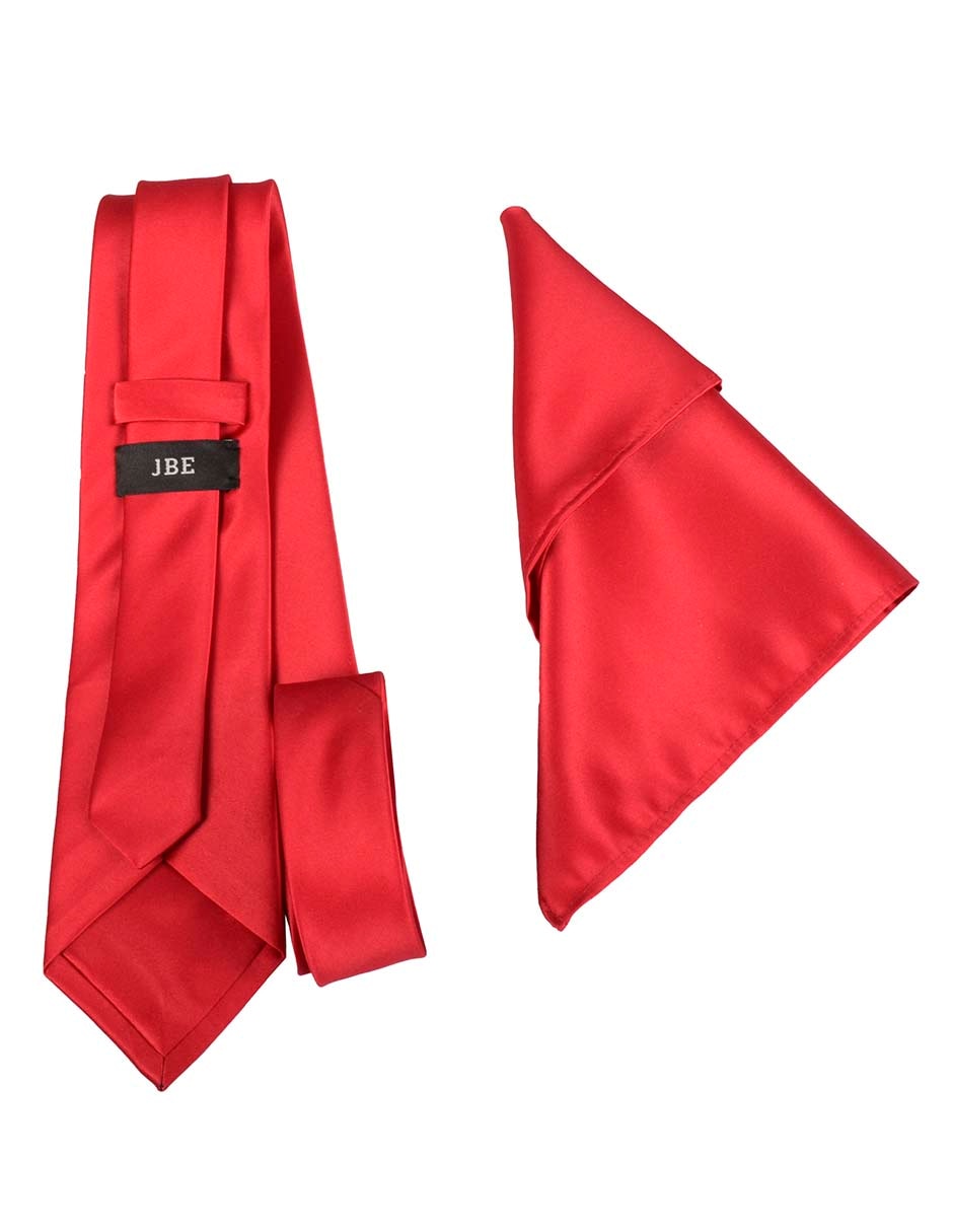 Set de corbata y pañuelo regular estampado liso para hombre 3