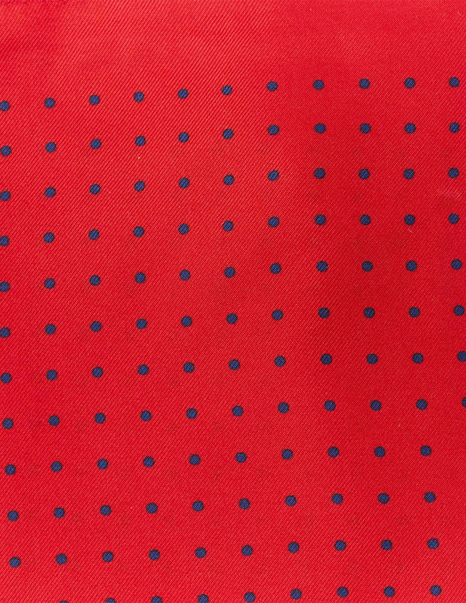 PAÑUELO JBE LUNARES IND SEDA, ROJO