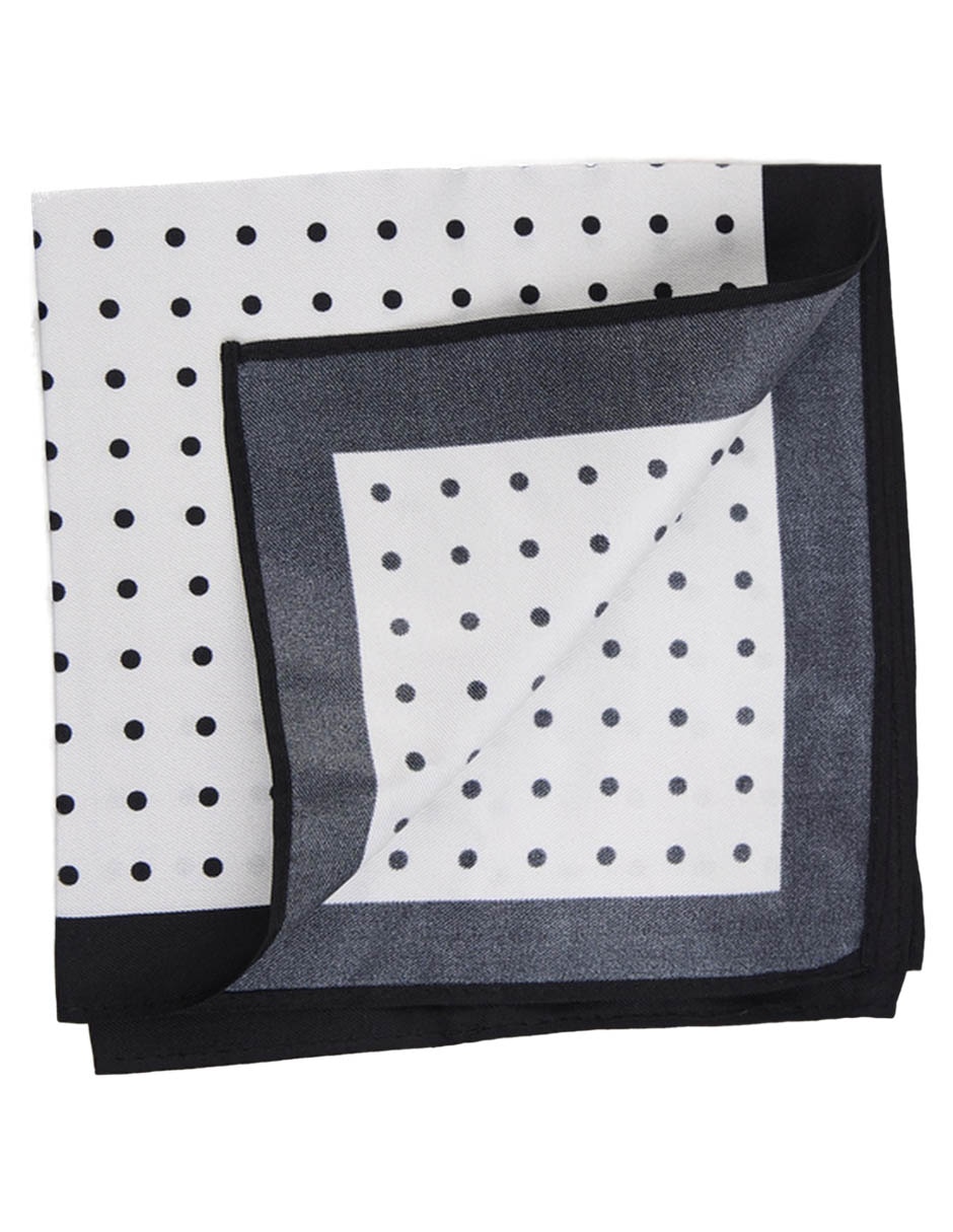 PAÑUELO JBE LUNARES IND SEDA, PLATEADO