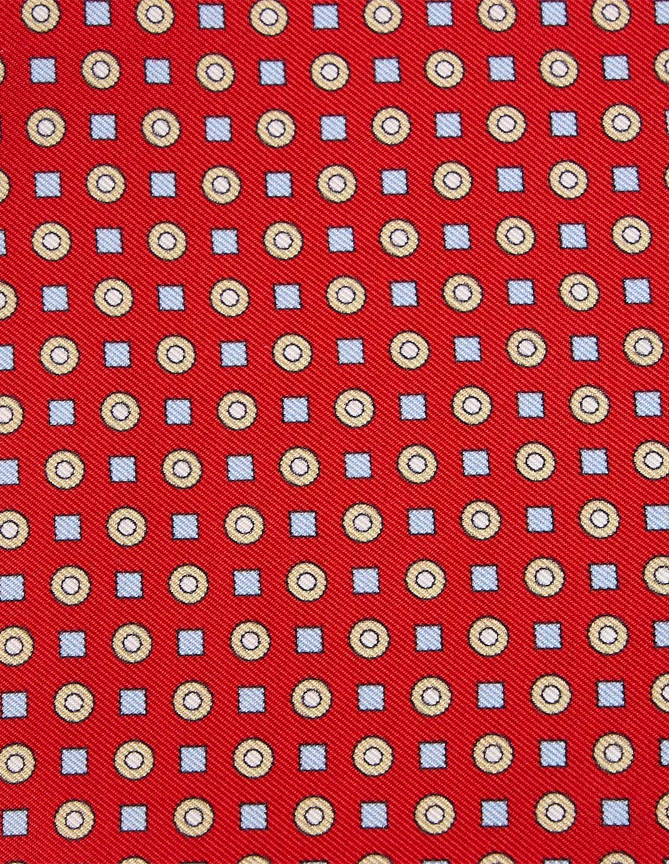 PAÑUELO JBE GEOMÉTRICOS IND, ROJO