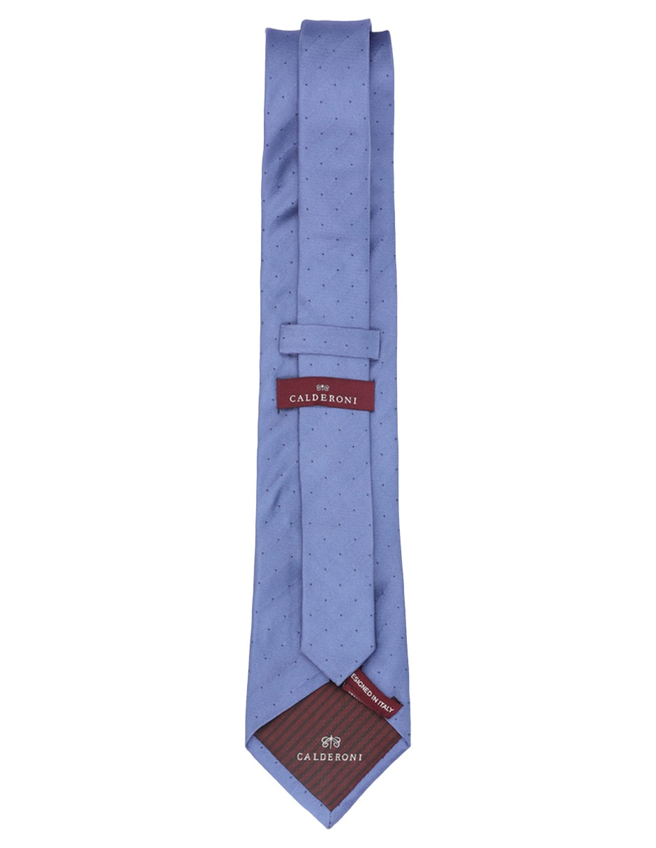 Corbata regular de seda estampado lunares para hombre 2