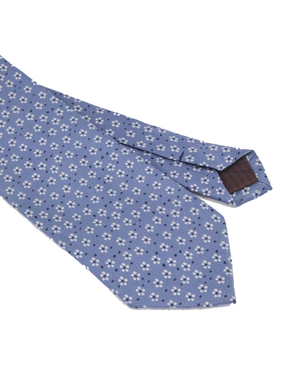 Corbata regular de seda estampado floral para hombre 3