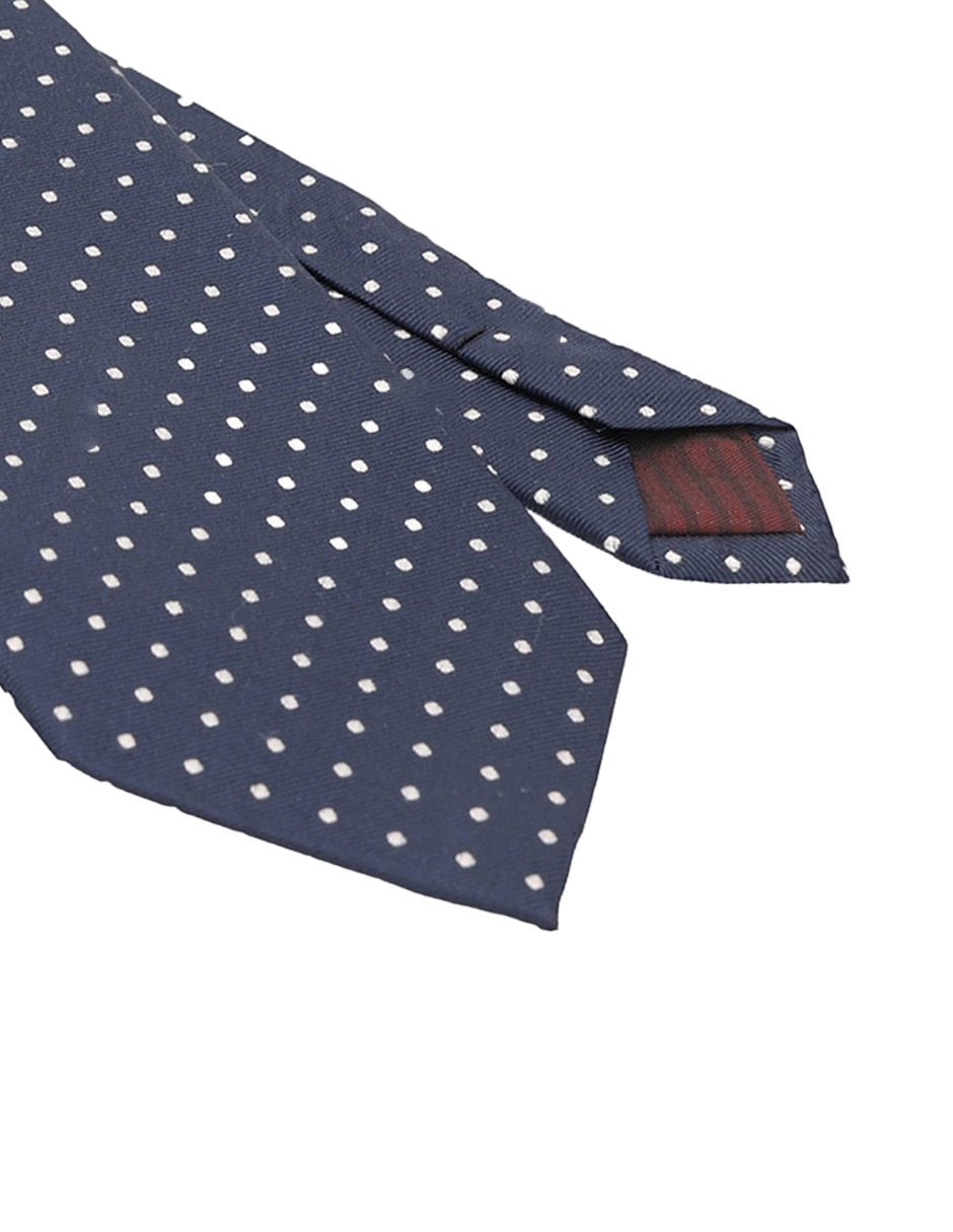 Corbata regular de seda estampado lunares para hombre 3