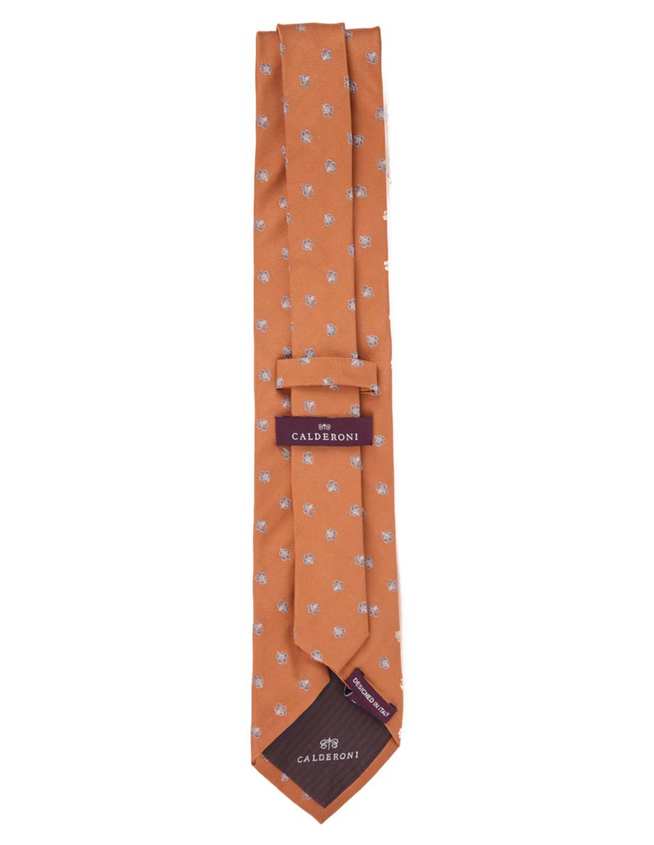 Corbata regular de seda estampado floral para hombre 2