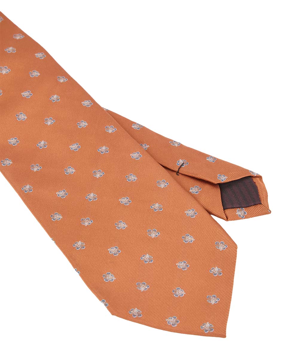 Corbata regular de seda estampado floral para hombre 3