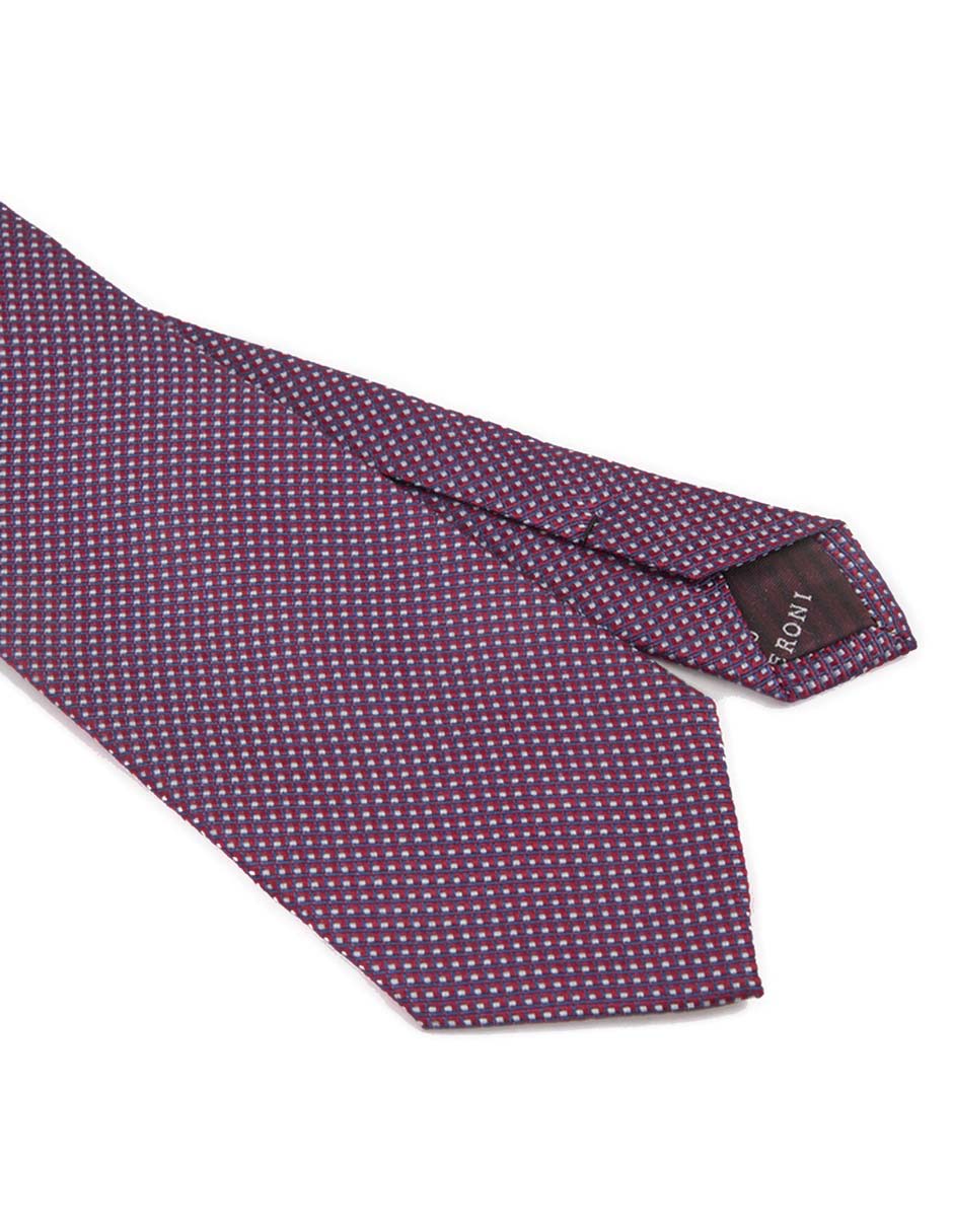 Corbata regular de seda estampado lunares para hombre 3