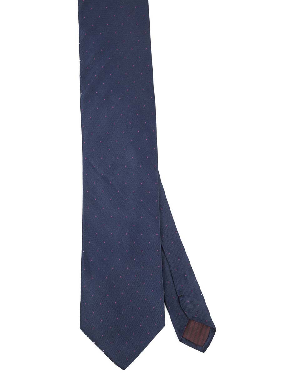 Corbata regular de seda estampado lunares para hombre