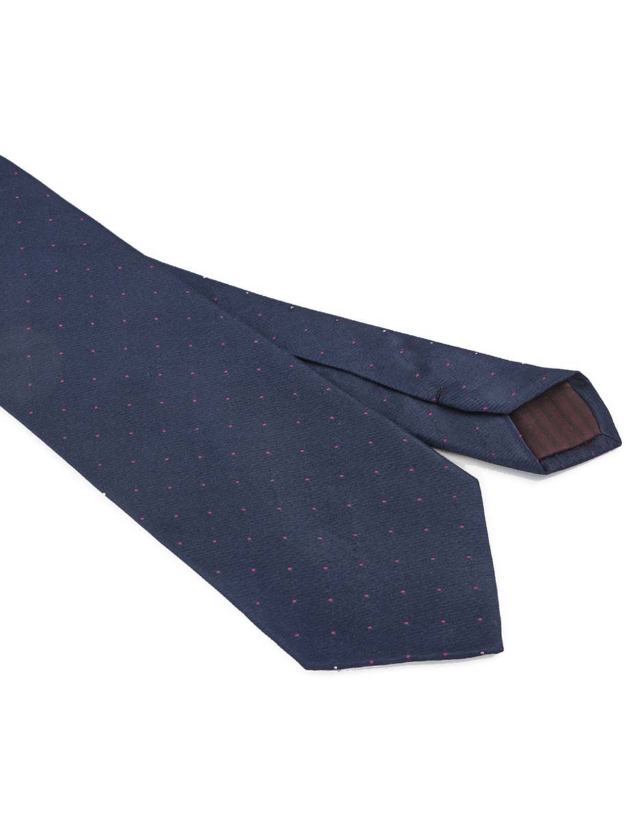 Corbata regular de seda estampado lunares para hombre 3