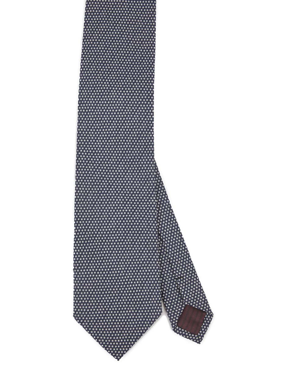Corbata regular de seda estampado lunares para hombre
