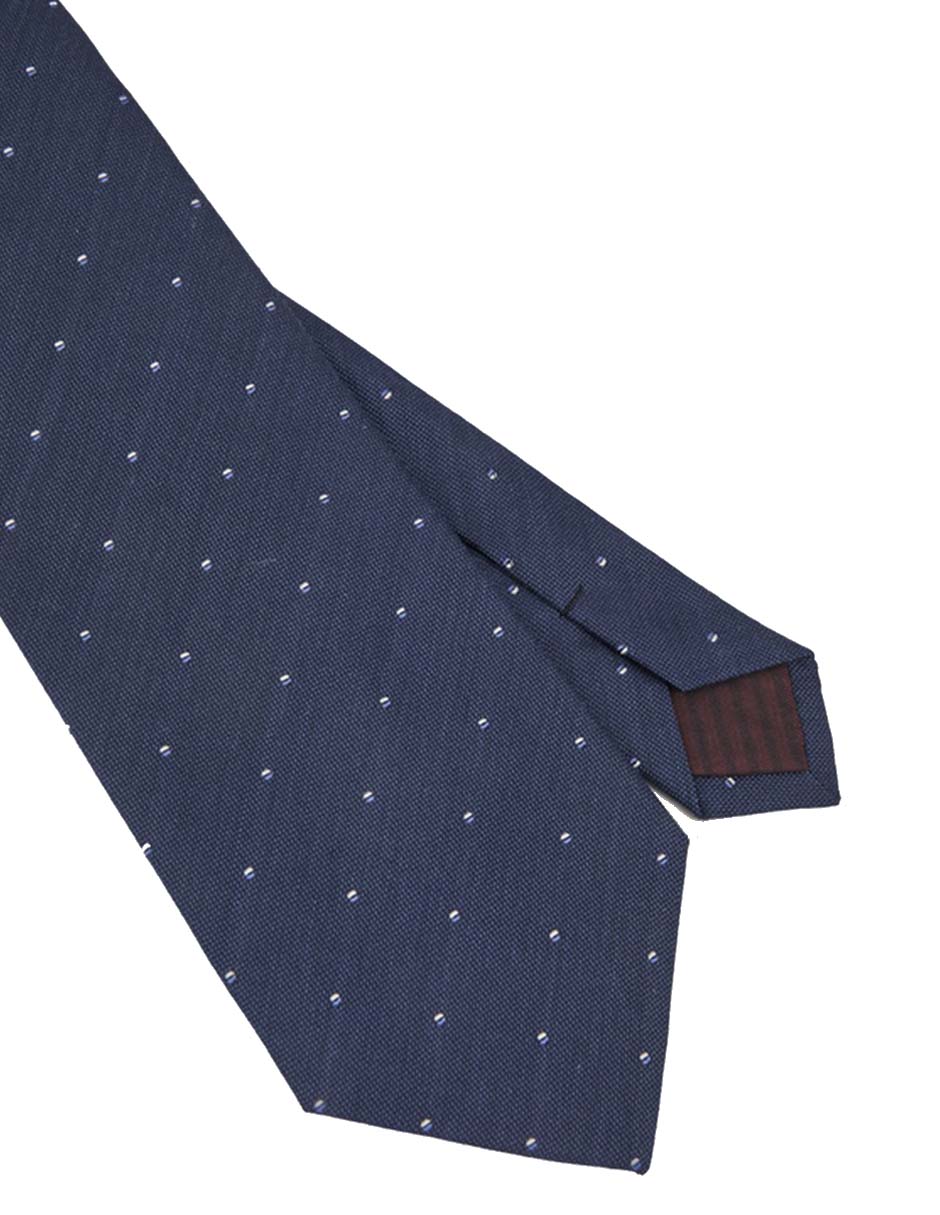 Corbata regular de seda estampado lunares para hombre 3