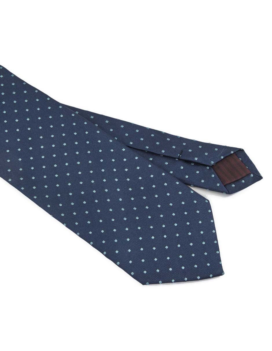 Corbata regular de seda estampado lunares para hombre 3
