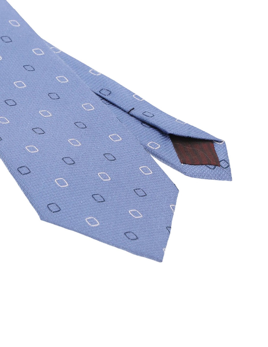Corbata regular de seda estampado a cuadros para hombre 3