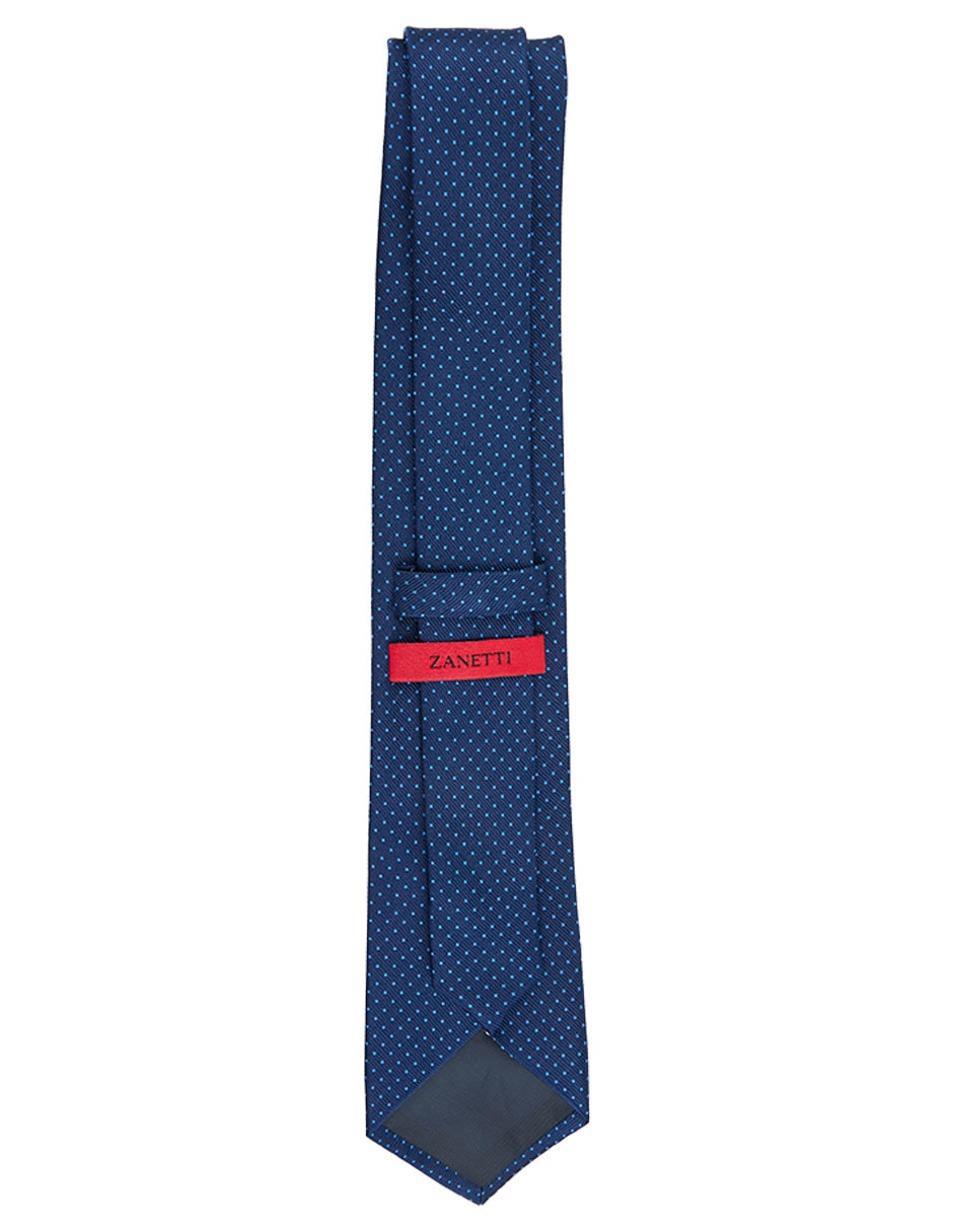 Corbata slim de seda estampado lunares para hombre 2
