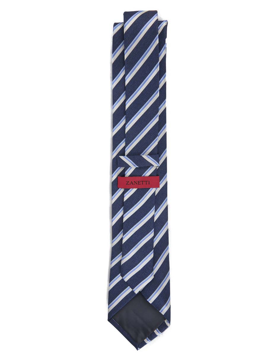 Corbata slim de estampado a rayas para hombre 2