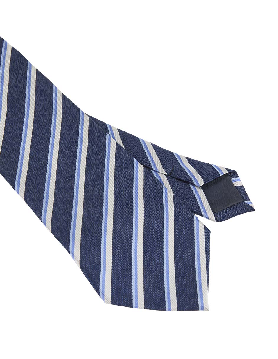 Corbata slim de estampado a rayas para hombre 3