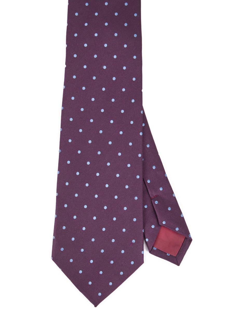 Corbata slim estampado lunares para hombre