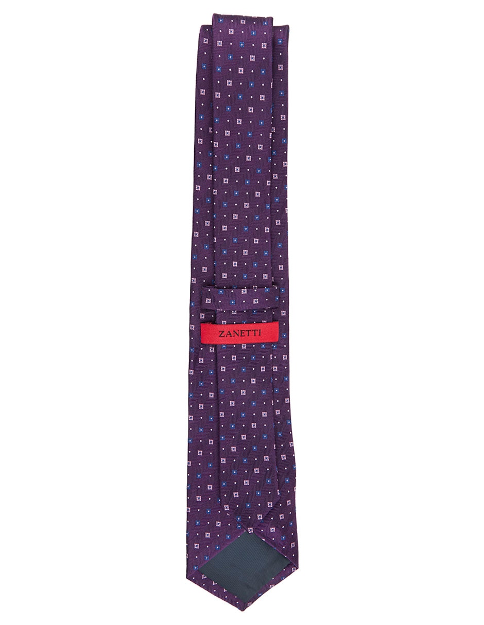 Corbata regular estampado rombos para hombre 2