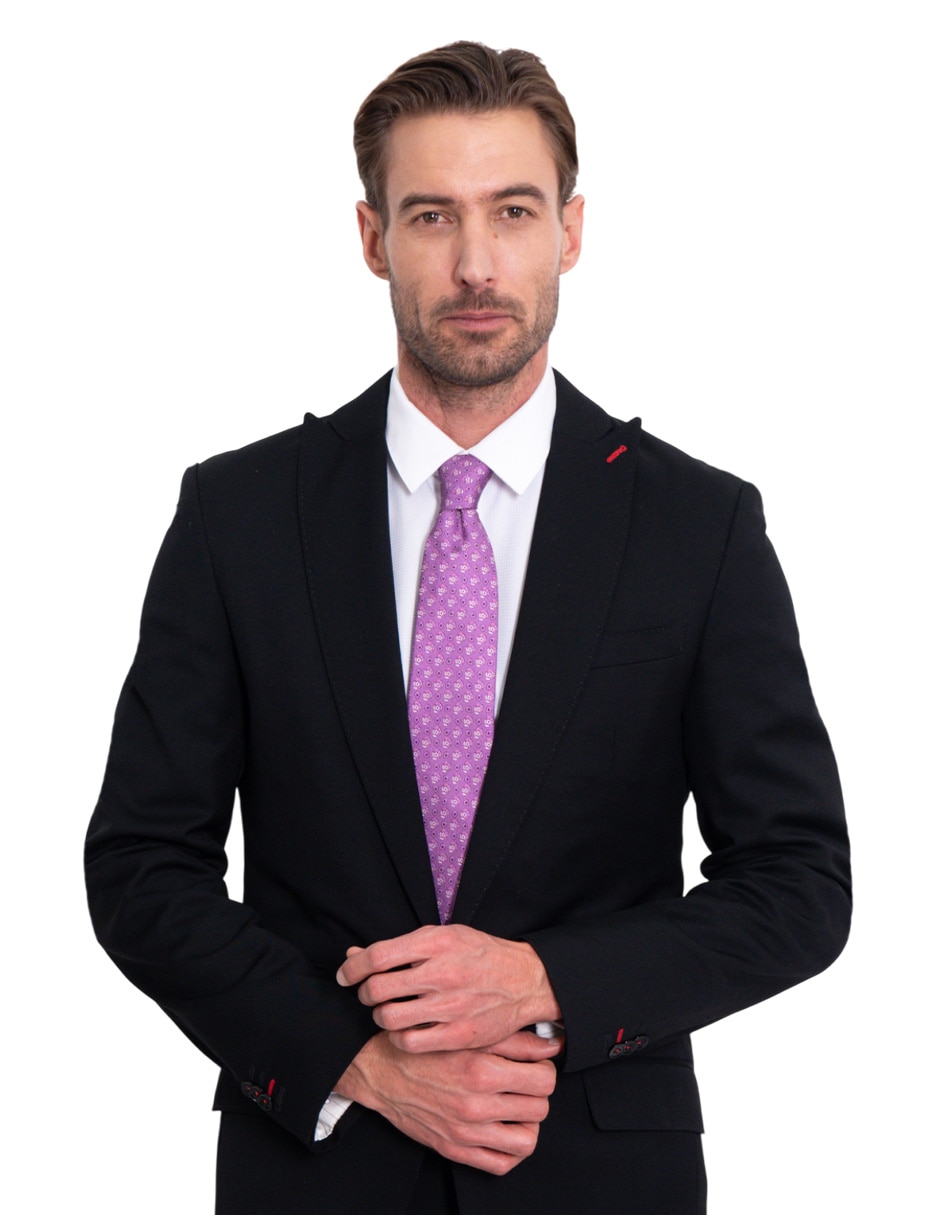 Corbata regular de seda estampada para hombre 3