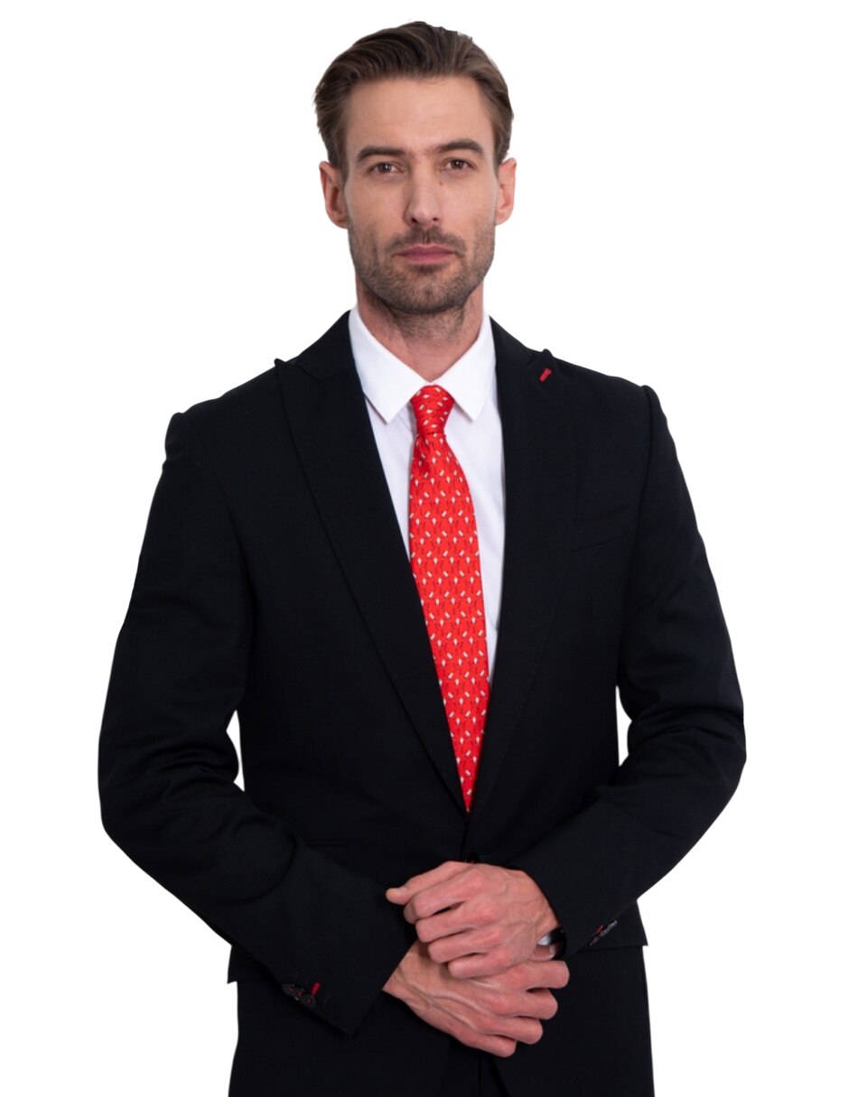 Corbata regular de seda estampada para hombre 4