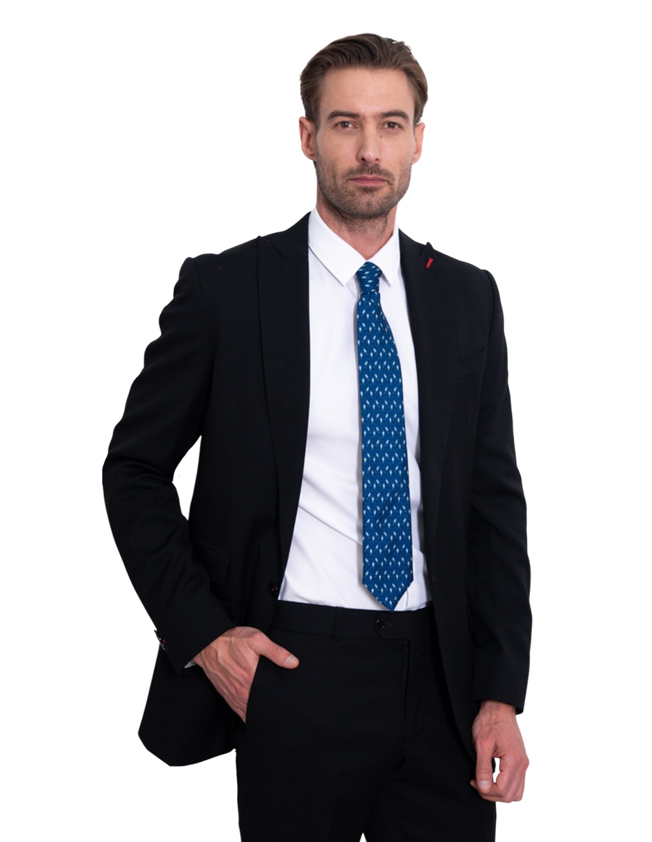 Corbata regular de seda estampada para hombre 4