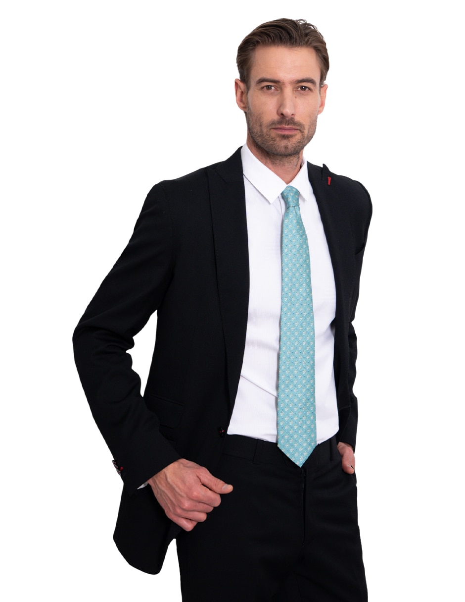 Corbata regular de seda estampada para hombre 2