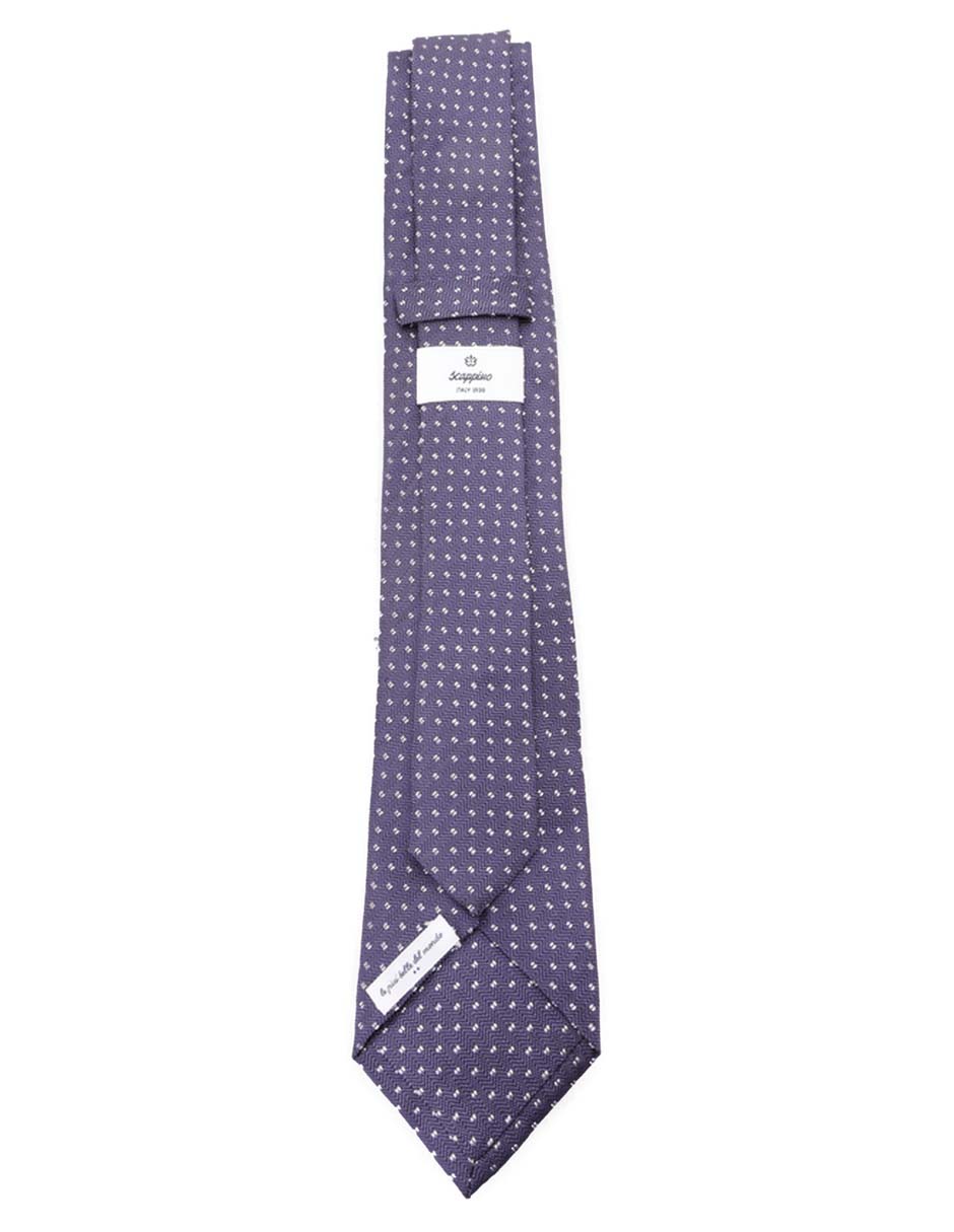 Corbata regular de seda estampado microprint para hombre 2
