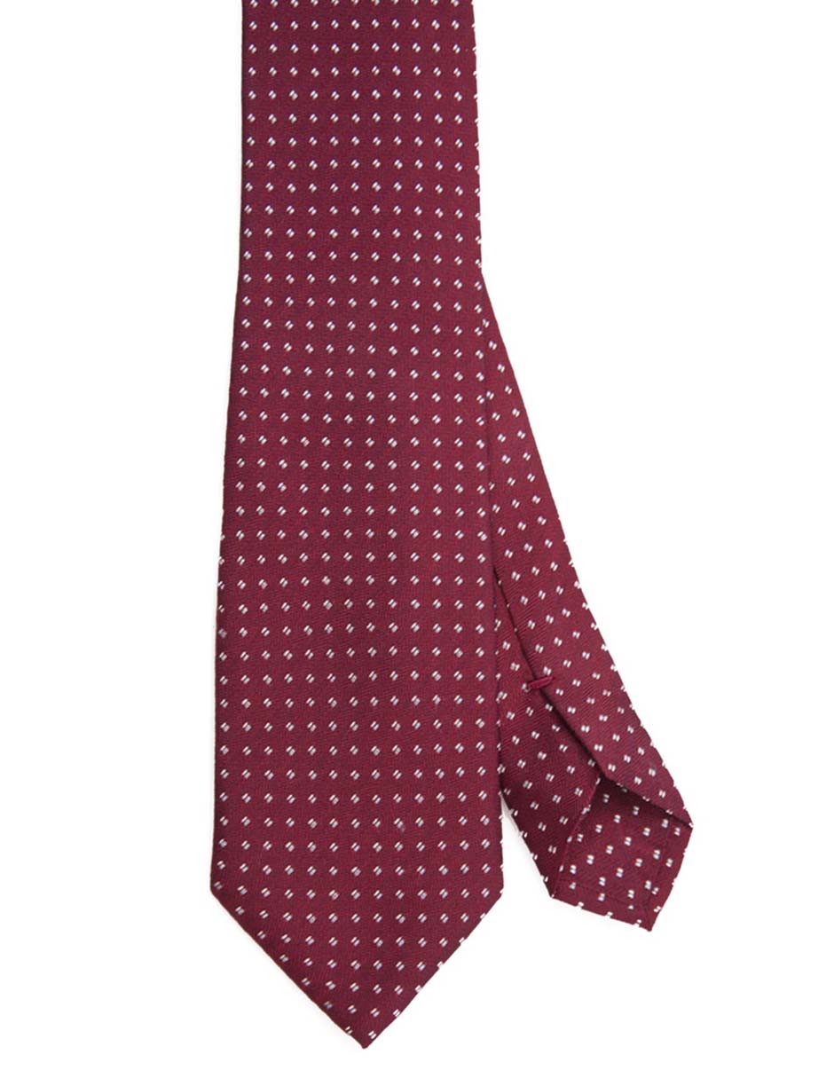 Corbata regular de seda estampado microprint para hombre
