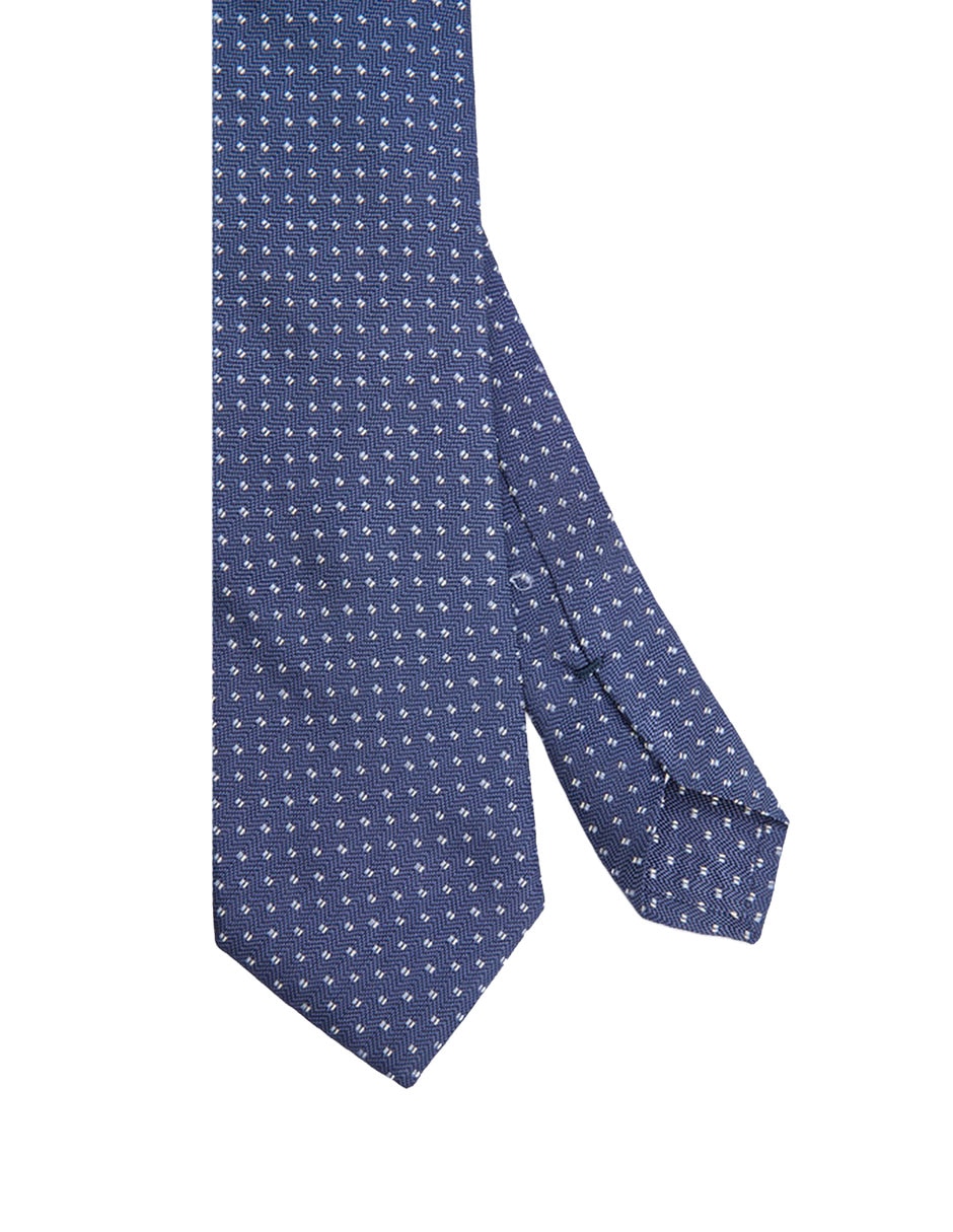 Corbata regular de seda estampado microprint para hombre