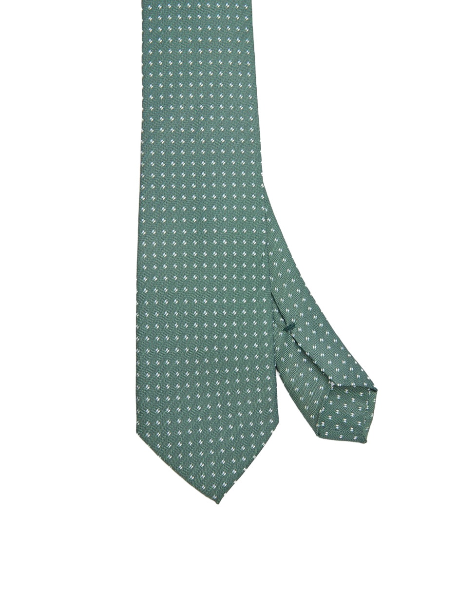 Corbata regular de seda estampado microprint para hombre