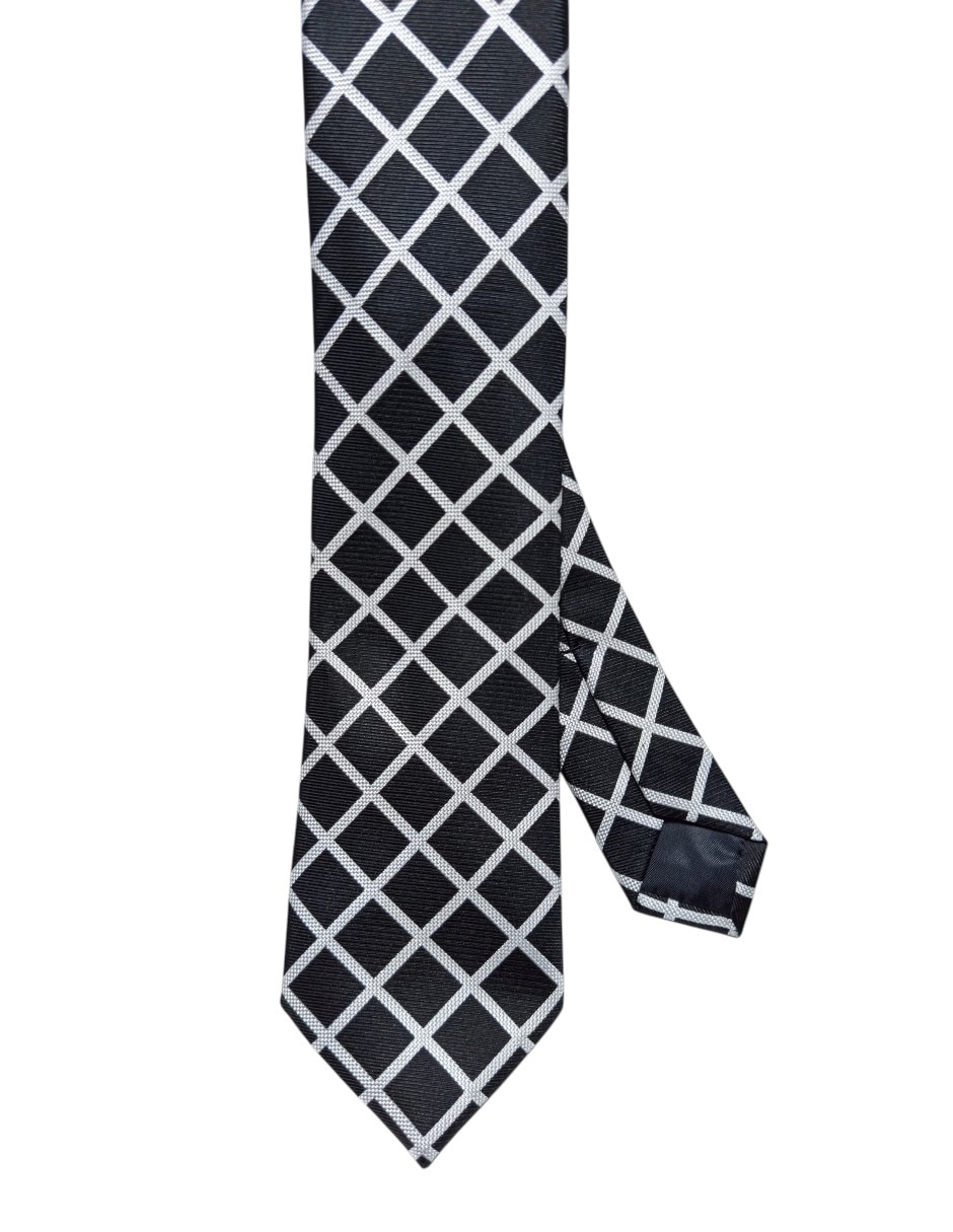 Corbata regular de seda estampado a cuadros para hombre Corbata regular de seda estampado a cuadros para hombre