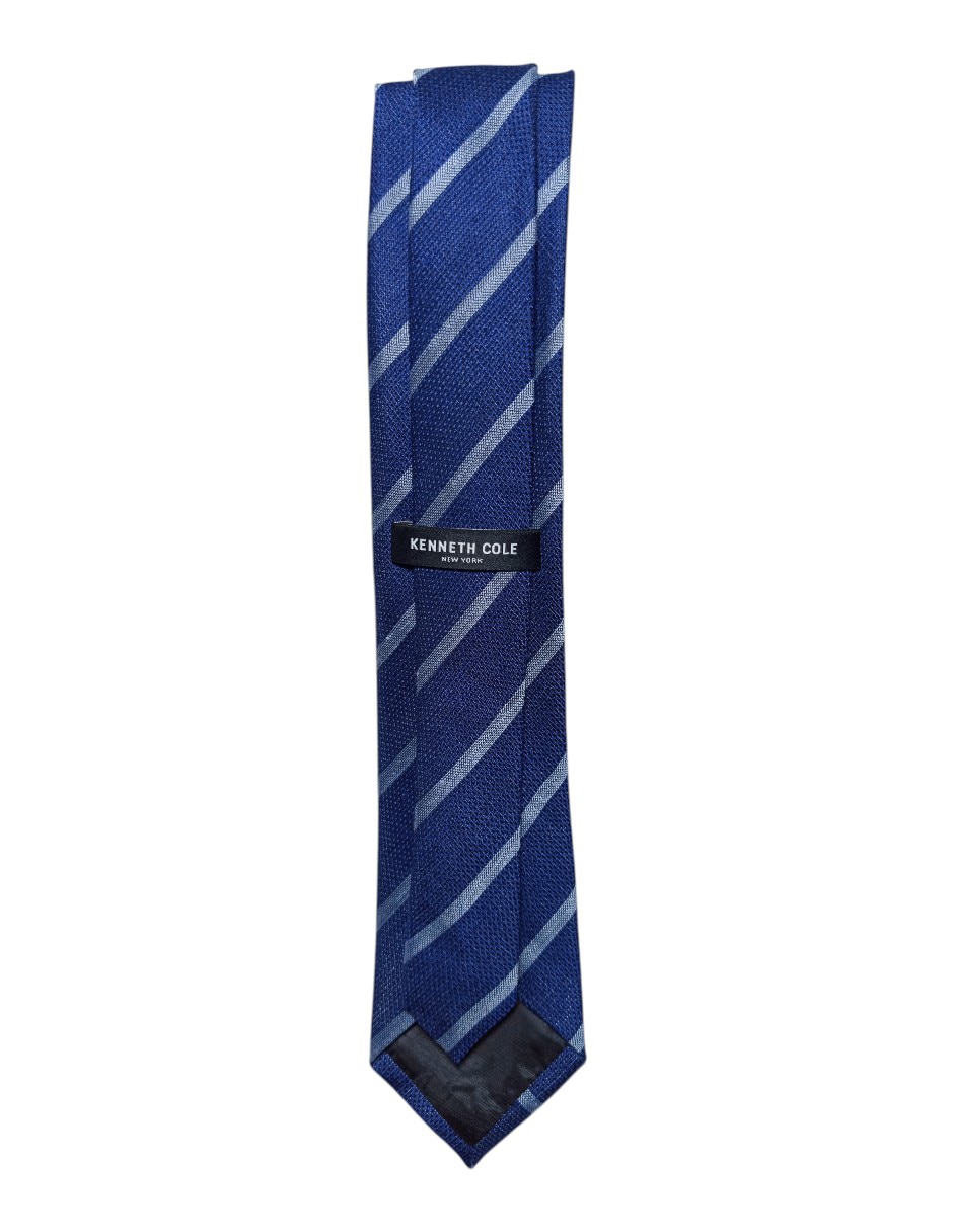Corbata regular de seda estampado a rayas para hombre 3