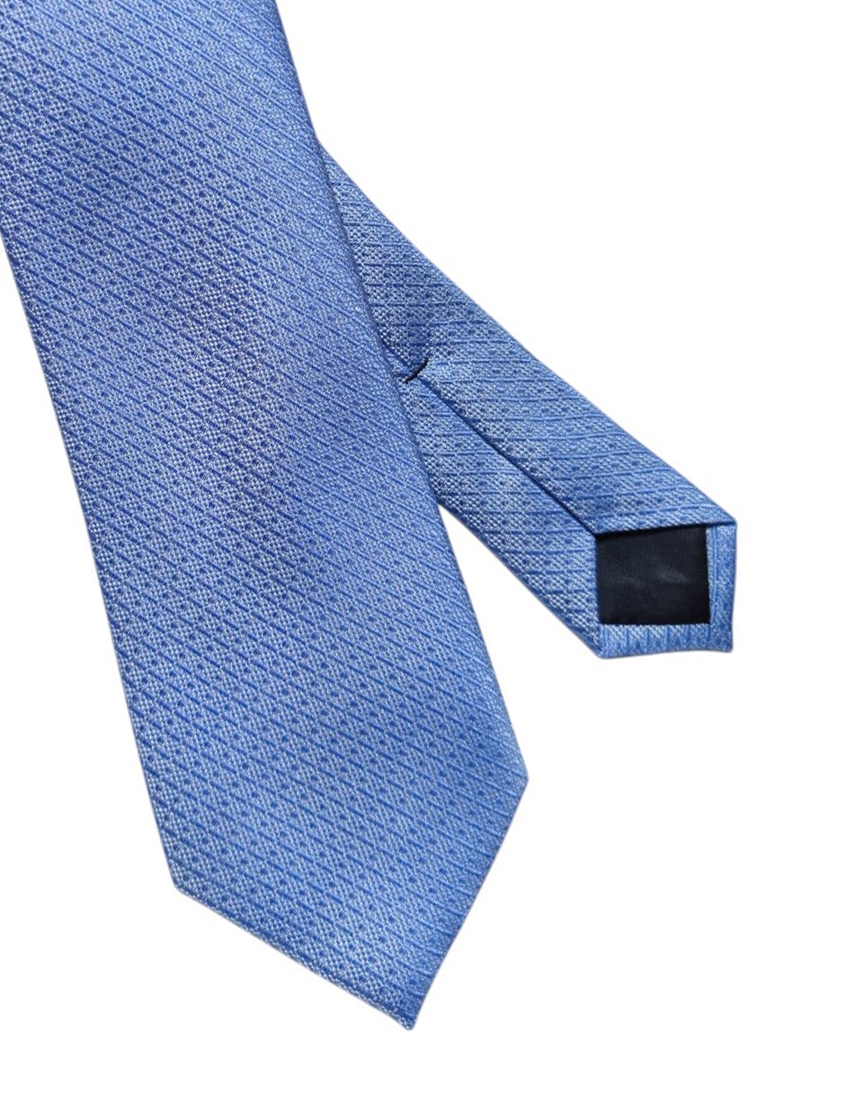 Corbata regular de seda estampado a rayas para hombre 2