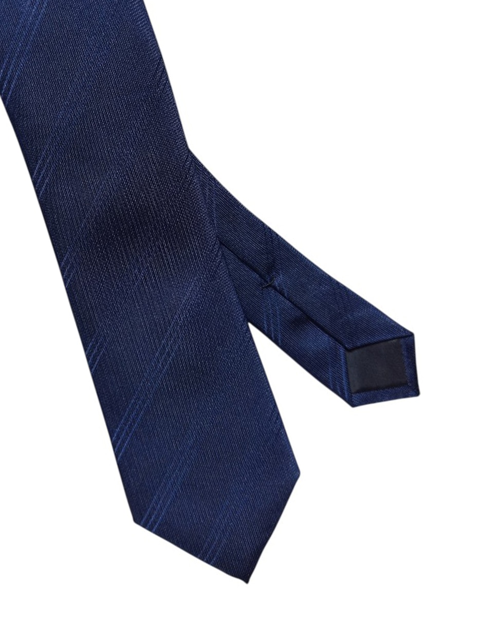 Corbata regular de seda estampado a rayas para hombre 2